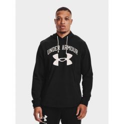 Bluza fitness męska UNDER ARMOUR Rival Terry Big Logo z kapturem. Czarne bluzy męskie Under Armour, m, bez wzorów, z kapturem, na fitness i siłownię. W wyprzedaży za 188.46 zł.