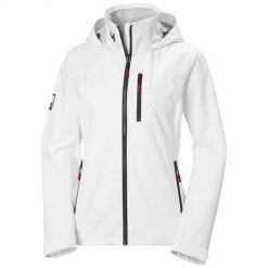 Kurtka narciarska damska Helly Hansen Crew. Białe kurtki snowboardowe damskie Helly Hansen, xl, z aplikacjami, z materiału, z kapturem, narciarskie. Za 732.00 zł.
