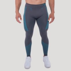 Męskie legginsy fitness bezszwowe OG1. Szare legginsy sportowe męskie GYMBEAM, m, bez wzorów, z materiału, na fitness i siłownię. Za 142.90 zł.