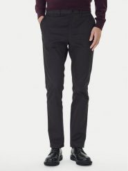 Calvin Klein Chinosy LV04LD613G Czarny Slim Fit. Czarne eleganckie spodnie męskie Calvin Klein, m, bez wzorów, z bawełny. Za 369.99 zł.