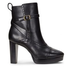Botki LAUREN RALPH LAUREN. Czarne botki damskie Lauren Ralph Lauren, bez obcasa, na słupku, bez zapięcia. Za 1,169.00 zł.