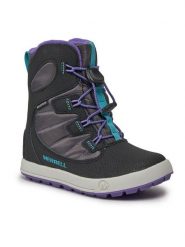 Merrell Śniegowce Snow Bank 4.0 Wtrpf Mk167148 Czarny. Czarne buty zimowe chłopięce Merrell, bez wzorów, z materiału, bez zapięcia. Za 399.99 zł.