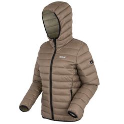 Marizion Damska kurtka turystyczna z przegrodami z kapturem. Brązowe kurtki sportowe damskie Regatta, na zimę, bez wzorów, z puchu, z kapturem, trekkingowe. Za 310.00 zł.