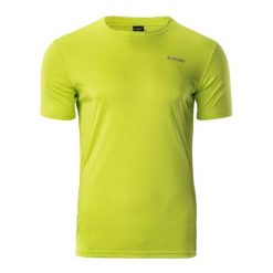 Koszulka męska Hi-Tec Sibic - zielona, Rozmiar S. Zielone buty sportowe męskie Hi-tec, l, bez wzorów, z dzianiny, sportowe, bez kołnierzyka. Za 36.99 zł.