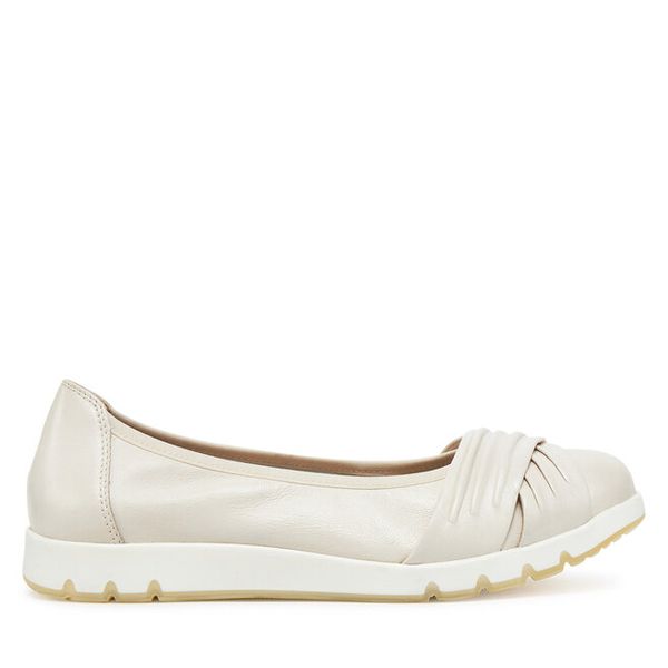 Baleriny Caprice. Białe baleriny damskie Caprice, bez wzorów, bez obcasa. Za 309.99 zł.