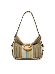 Guess Torebka Camden Mini HWAB93 08720 Beżowy. Brązowe torebki do ręki damskie Guess, z aplikacjami, z materiału, bez dodatków. Za 589.99 zł.