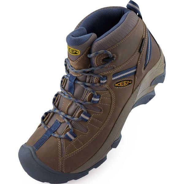 KEEN Targhee Mid WP damskie buty trekkingowe ze skóry wodoodpornej. Brązowe obuwie sportowe damskie Keen, trekkingowe. Za 516.99 zł.
