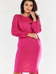 Sukienka Model A551 Fuksja - awama. Czerwone sukienki damskie Awama, na imprezę, l, bez wzorów, z elastanu, eleganckie, bez kołnierzyka, plus size, bez ramiączek, maxi, dopasowane. Za 300.83 zł.