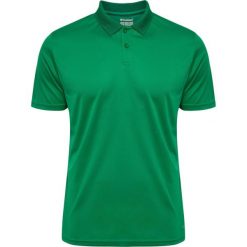Niezbędna koszulka polo Hummel. Zielone koszulki polo męskie Hummel, m, bez wzorów, sportowe, bez ramiączek. Za 125.00 zł.