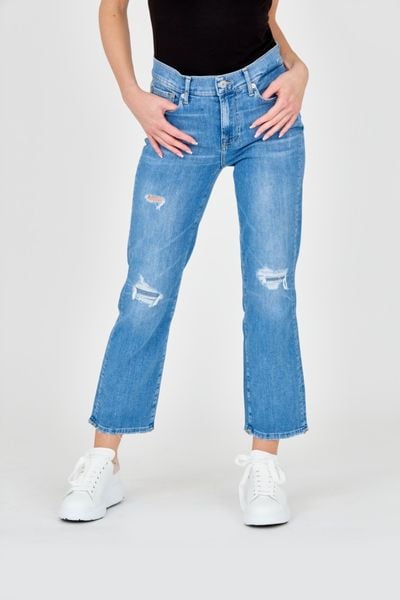 7 FOR ALL MANKIND Niebieskie damskie jeansy Straight, Rozmiar 26. Niebieskie jeansy damskie 7 for all mankind. W wyprzedaży za 459.99 zł.