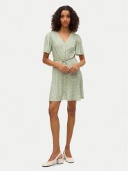 Vero Moda Sukienka letnia Alba 10292845 Zielony Regular Fit. Zielone sukienki damskie Vero Moda, na lato, s, bez wzorów, z wiskozy, bez kołnierzyka, bez ramiączek. Za 99.99 zł.