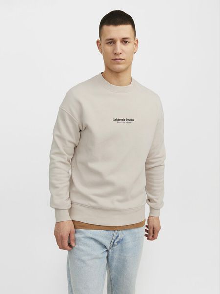 Jack & Jones Bluza Vesterbro 12241694 Beżowy Relaxed Fit. Brązowe bluzy męskie Jack & Jones, m, bez wzorów, z syntetyku, bez kaptura. Za 159.99 zł.