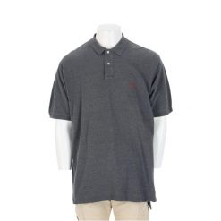 Męska koszulka polo z krótkim rękawem szara. Szare koszulki sportowe męskie Ralph Lauren, l, bez wzorów, z materiału, bez kołnierzyka, bez ramiączek, na golfa. Za 102.20 zł.