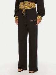 Just Cavalli Spodnie dresowe 77PAAE21 Czarny Regular Fit. Czarne spodnie dresowe damskie Just Cavalli, xxs, bez wzorów, z bawełny. Za 499.99 zł.