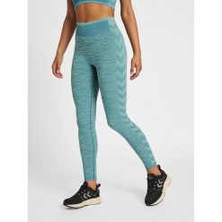 Legginsy damskie Hummel MT Saga. Niebieskie legginsy damskie Hummel, l, bez wzorów, na jogę i pilates. Za 170.00 zł.