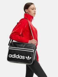 Adidas Torebka JW3346 Czarny. Czarne listonoszki damskie Adidas, bez wzorów, ze skóry, bez dodatków. Za 279.99 zł.