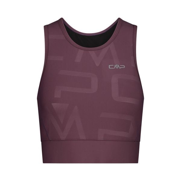 Damski tank top CMP. Brązowe koszulki sportowe damskie CMP, s, bez wzorów, bez kołnierzyka, bez ramiączek. Za 175.50 zł.