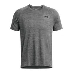 Koszulka Under Armour Tech Textured. Czarne buty sportowe męskie Under Armour, bez wzorów, bez kołnierzyka, bez ramiączek, na fitness i siłownię. Za 197.50 zł.