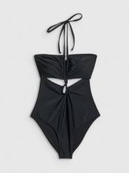 4F Kostium kąpielowy jednoczęściowy damski - czarny M. Czarne kostiumy jednoczęściowe damskie 4f, m, bez wzorów, z materiału, do pływania. Za 149.99 zł.