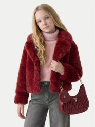 Guess Futro J6BL06 W3998 Bordowy Regular Fit. Czerwone kurtki i płaszcze dla dziewczynek Guess, z aplikacjami, z futra, bez kaptura. Za 474.99 zł.