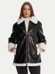 French Connection Kurtka z imitacji skóry 70ZAL Czarny Regular Fit. Czarne kurtki damskie French Connection, l, bez wzorów, ze skóry, bez kaptura. Za 819.99 zł.