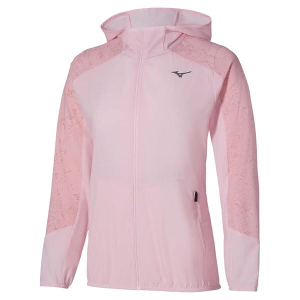 Damska kurtka wodoodporna Mizuno Active Alpha. Czerwone kurtki damskie Mizuno, l, bez wzorów, bez kaptura, do biegania. Za 299.99 zł.