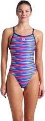 Strój Kąpielowy damski Arena Racing Stripe Swimsuit. Brązowe kostiumy jednoczęściowe damskie Arena, l, bez wzorów, z materiału, klasyczne, do pływania. Za 249.99 zł.