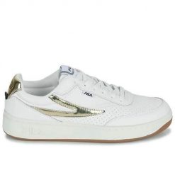 Buty do chodzenia damskie Fila Sevaro F. Białe obuwie sportowe damskie Fila, bez wzorów, z jeansu, trekkingowe. Za 327.91 zł.