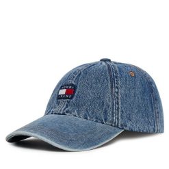Czapka z daszkiem Tommy Jeans. Niebieskie czapki i kapelusze męskie Tommy Jeans, bez wzorów, z jeansu. Za 109.99 zł.
