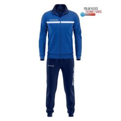 Dres Givova One Polarfleece z pełnym zamkiem 3XS (chłopcy). Niebieskie spodnie sportowe dla chłopców Givova, bez wzorów, z dresówki, sportowe, do piłki nożnej. Za 237.99 zł.