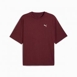 T-shirt Puma Wardrobe ESS. Czerwone t-shirty męskie Puma, m, bez wzorów, z bawełny, bez kołnierzyka. Za 151.20 zł.
