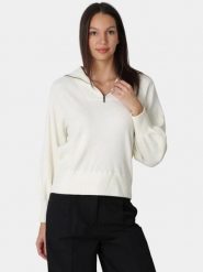 Sweter damski Luhta Eikkula. Brązowe swetry damskie Luhta, s, bez wzorów, z materiału, bez kołnierzyka, bez ramiączek, długie, bez kaptura. Za 305.64 zł.