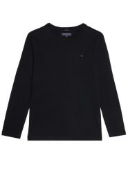 Tommy Hilfiger Bluzka KB0KB04141 S Czarny Regular Fit. Czarne t-shirty dla chłopców Tommy Hilfiger, bez wzorów, z bawełny, bez ramiączek. Za 79.99 zł.