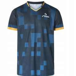 Koszulka sportowa Stiga Asia Pro T-Shirt. Czarne koszulki sportowe męskie STIGA, l, bez wzorów, z materiału, bez kołnierzyka, bez ramiączek, tenisowe. Za 259.99 zł.