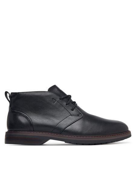 Clarks Trzewiki Aldwin2 Chukka 26329522 Czarny. Czarne botki męskie Clarks, bez wzorów, ze skóry, bez zapięcia. Za 519.99 zł.