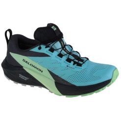 Buty do biegania Salomon Sense Ride 5 Gtx W 472160 niebieskie. Niebieskie obuwie sportowe damskie bez wzorów, z gumy, do biegania. Za 732.62 zł.