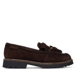Loafersy Tamaris. Brązowe mokasyny damskie Tamaris. Za 419.99 zł.