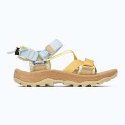 Sandały damskie Merrell Speed Fusion Sport RMX. Niebieskie obuwie sportowe damskie Merrell, bez wzorów, bez obcasa, bez zapięcia. Za 319.99 zł.