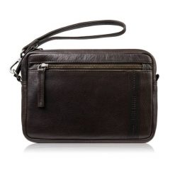 Saszetka męska do ręki brązowa elegancka klasyczna Paolo Peruzzi AL-10-BR. Brązowe saszetki męskie ze skóry, eleganckie. Za 149.00 zł.