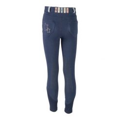 Dziewczęce spodnie jeździeckie z lejem kolanowym Horka Ola FW22. Czarne spodnie materiałowe dla dziewczynek RED HORSE, bez wzorów, z bawełny, z podwyższonym stanem. Za 130.50 zł.