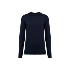 Sweter z okrągłym dekoltem z Suprimy Kariban Premium. Niebieskie swetry przez głowę męskie KARIBAN, m, bez wzorów, z bawełny, bez kołnierzyka. Za 229.50 zł.