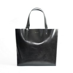 Czarna torba shopper damska FL32 Tivora Black. Czarne torebki shopper damskie bez wzorów, ze skóry, klasyczne, bez dodatków. Za 256.99 zł.