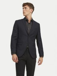 Jack & Jones Marynarka Solaris 12141107 Czarny Slim Fit. Czarne marynarki męskie Jack & Jones, bez wzorów, z syntetyku, biznesowe. Za 629.99 zł.