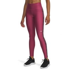 Legginsy fitness damskie z wysokim stanem Tape. Czarne legginsy sportowe damskie Under Armour, l, bez wzorów, z elastanu, z obniżonym stanem, długie, na fitness i siłownię. Za 279.88 zł.