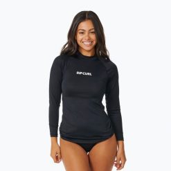 Longsleeve do pływania damski Rip Curl Classic Surf UPF Rashguard. Czarne kostiumy jednoczęściowe damskie Rip Curl, l, bez wzorów, bez kołnierzyka, bez ramiączek, do pływania. Za 169.99 zł.