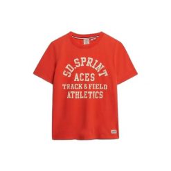 Koszulka damska Superdry Vintage Prep. Czerwone t-shirty damskie Superdry., m, bez wzorów, z materiału, klasyczne, bez kołnierzyka. Za 190.85 zł.