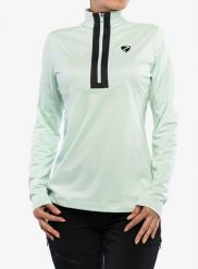 Bluza damska z zamkiem 1/2 Ziener Japra. Zielone bluzy sportowe damskie Ziener, xl, bez wzorów, z elastanu, bez kaptura, narciarskie. Za 179.99 zł.