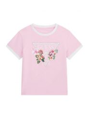 Guess T-Shirt J6GI23 K6YW4 Różowy jasny Regular Fit. Czerwone t-shirty i topy dla dziewczynek Guess, z aplikacjami, z bawełny, bez ramiączek. Za 114.99 zł.