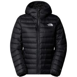 Kurtka sportowa damska W Down Hooded. Czarne kurtki damskie The North Face, xl, bez wzorów, z materiału, z kapturem, trekkingowe. Za 879.99 zł.