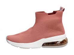 Różowe sportowe buty damskie Xti 49958 Nude. Czerwone obuwie sportowe damskie Xti, bez wzorów, z tkaniny. Za 139.00 zł.